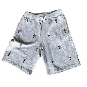 Zara Man | Cotton Toucan Embroidered Shorts